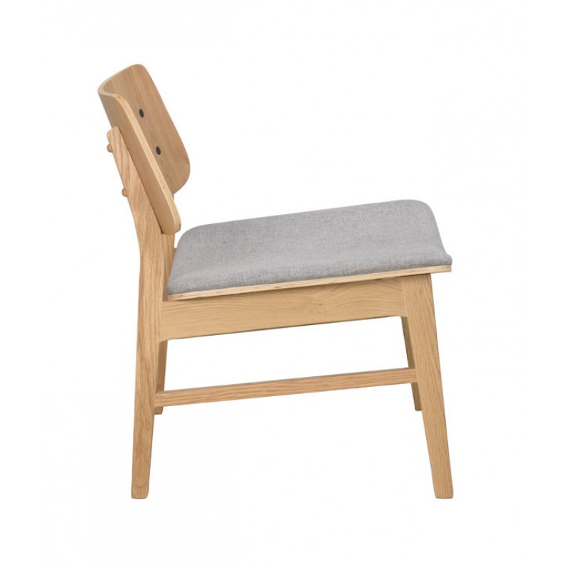 RO Nagano Lounge Chair Oak/Light Grey